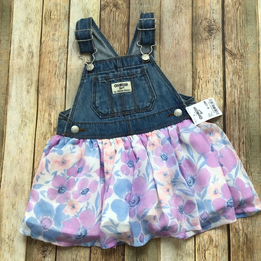 NWT Oshkosh Vestbak Floral Jumper Dress